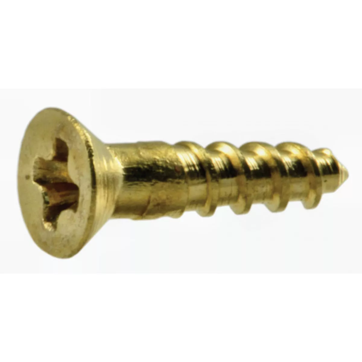 Midwest Fastener #2 x 3/8 In. Brass Phillips Flat Head Wood Screws (100 Ct.)