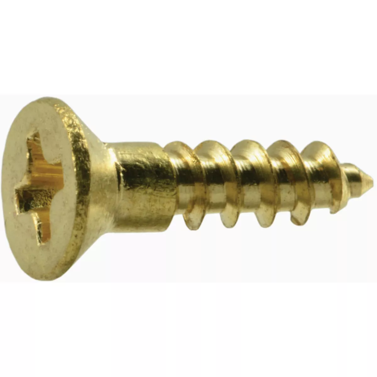Midwest Fastener #5 x 1/2 In. Brass Phillips Flat Head Wood Screws (100 Ct.)-