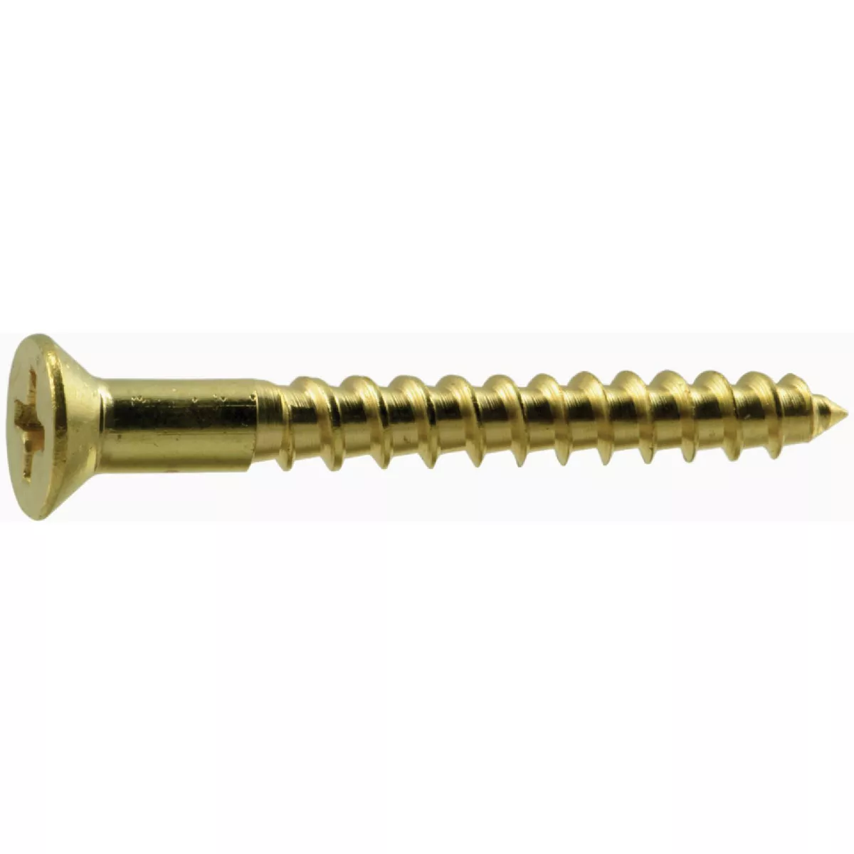Midwest Fastener #6 x 1-1/4 In. Brass Phillips Flat Head Wood Screws