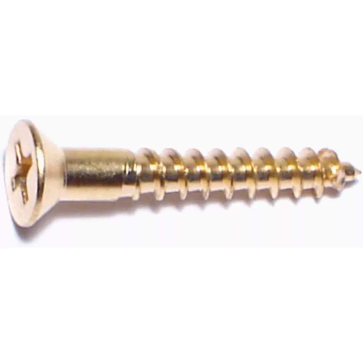 Midwest Fastener #7 x 1 In. Brass Phillips Flat Head Wood Screws