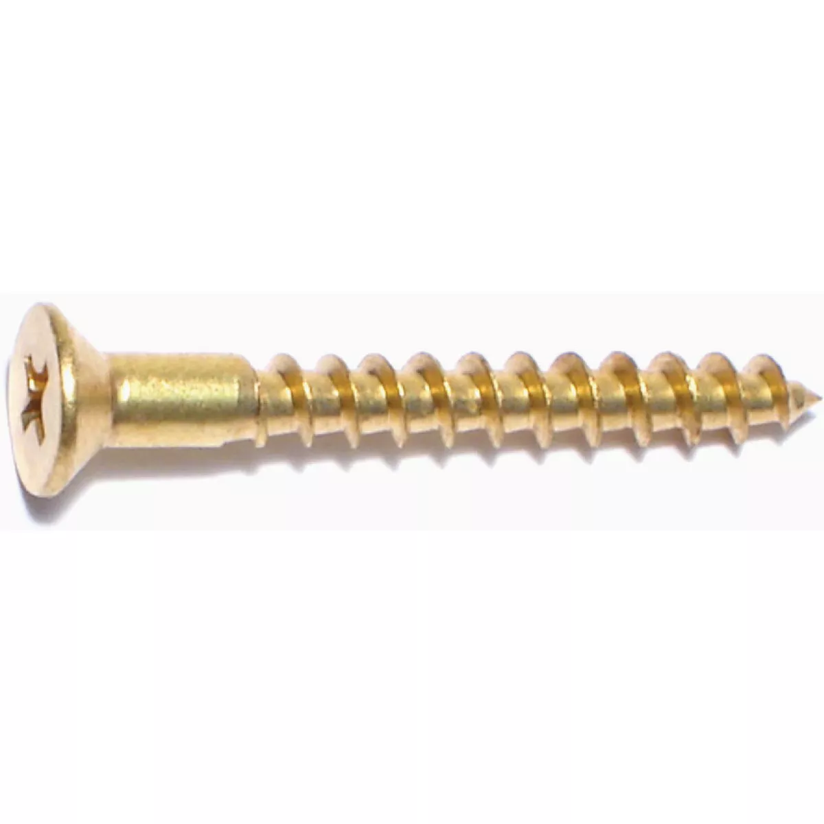 Midwest Fastener #9 x 1-1/2 In. Brass Phillips Flat Head Wood Screws (100 Ct.)
