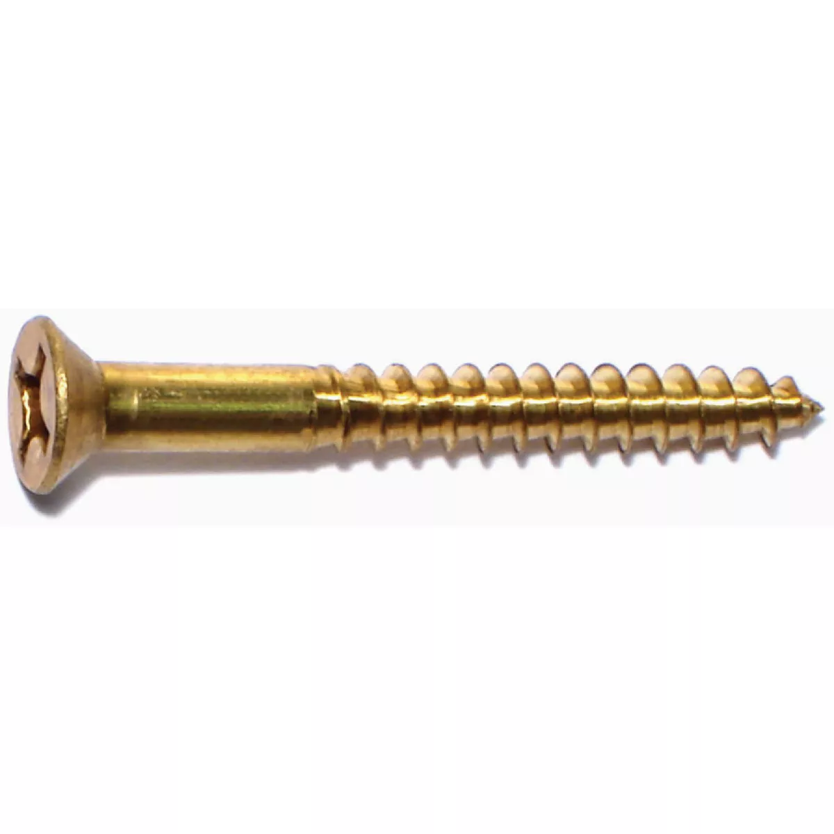 Midwest Fastener #10 x 1-3/4 In. Brass Phillips Flat Head Wood Screws