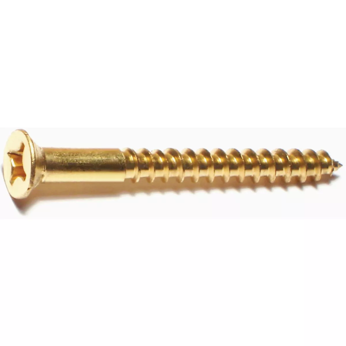 Midwest Fastener #10 x 2 In. Brass Phillips Flat Head Wood Screws (100 Ct.)