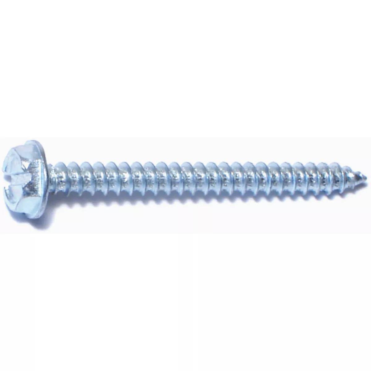 Midwest Fastener #6 x 1-1/2 In. Zinc Plated Steel Slotted Hex Washer Head Sheet Metal Screws (100 Ct.)-
