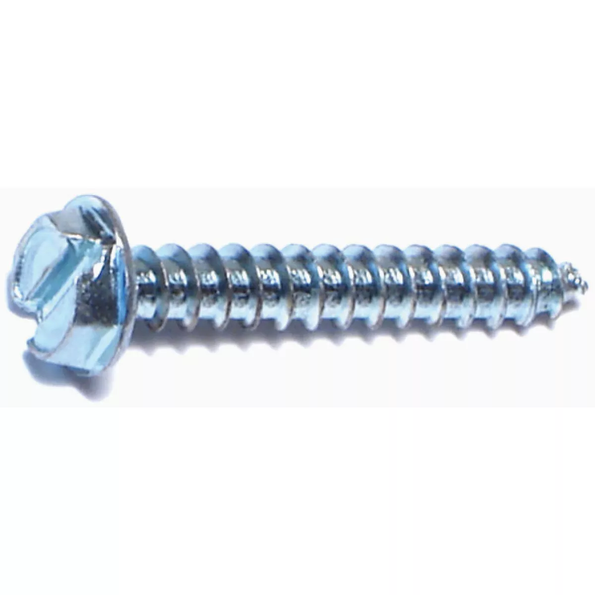 Midwest Fastener #7 x 1 In. Zinc Plated Steel Slotted Hex Washer Head Sheet Metal Screws