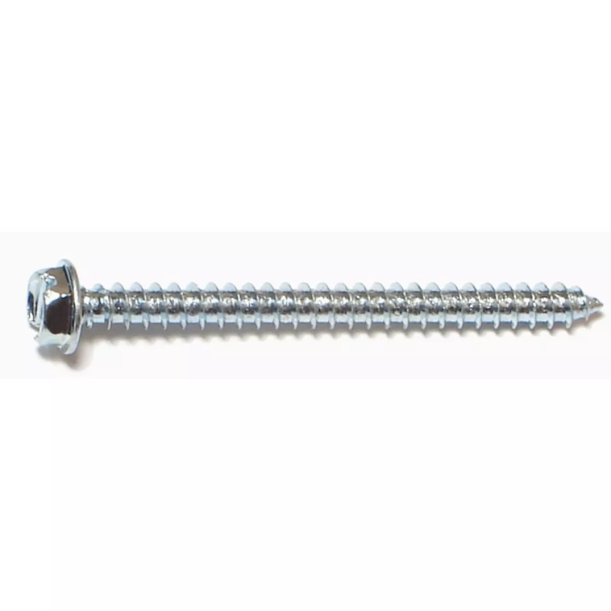 Midwest Fastener #8 x 2 In. Zinc Plated Steel Slotted Hex Washer Head Sheet Metal Screws