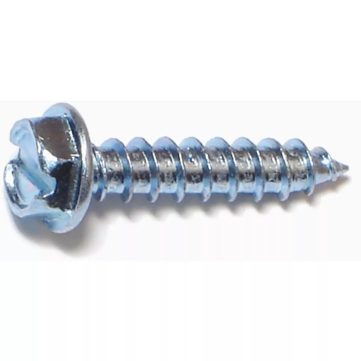 Midwest Fastener #12 x 1 In. Zinc Plated Steel Slotted Hex Washer Head Sheet Metal Screws (100 Ct.)-
