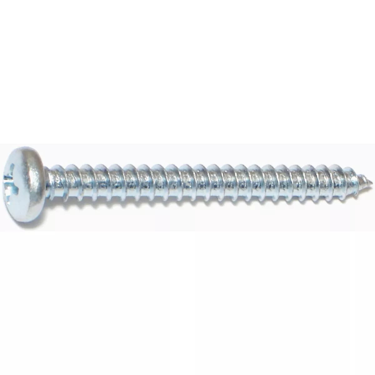 Midwest Fastener #14 x 2-1/2 In. Zinc Plated Steel Phillips Pan Head Sheet Metal Screws - photo 2