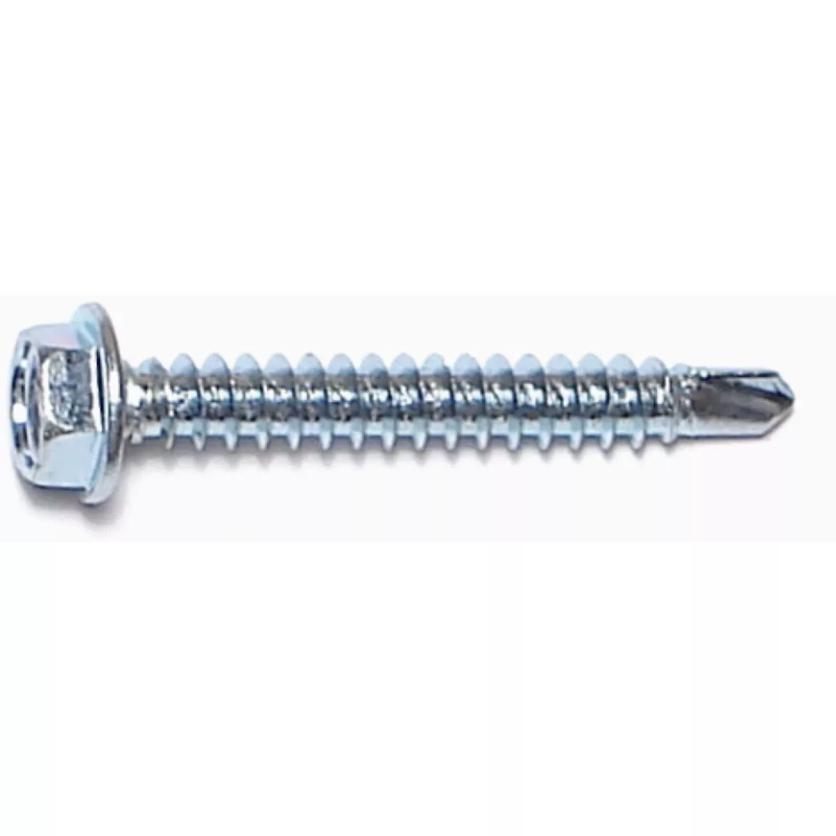 Midwest Fastener #8-18 x 1-1/4 In. Zinc Plated Steel Hex Washer Head Self-Drilling Screws (100 Ct.)-