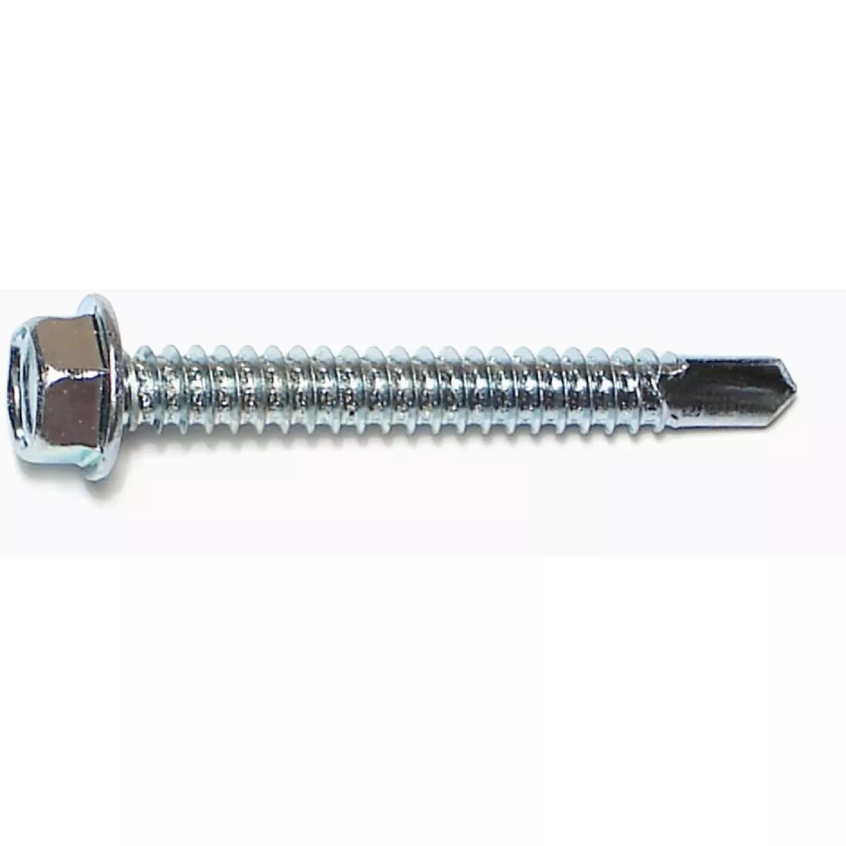Midwest Fastener #14-14 x 2 In. Zinc Plated Steel Hex Washer Head Self-Drilling Screws (100 Ct.)-
