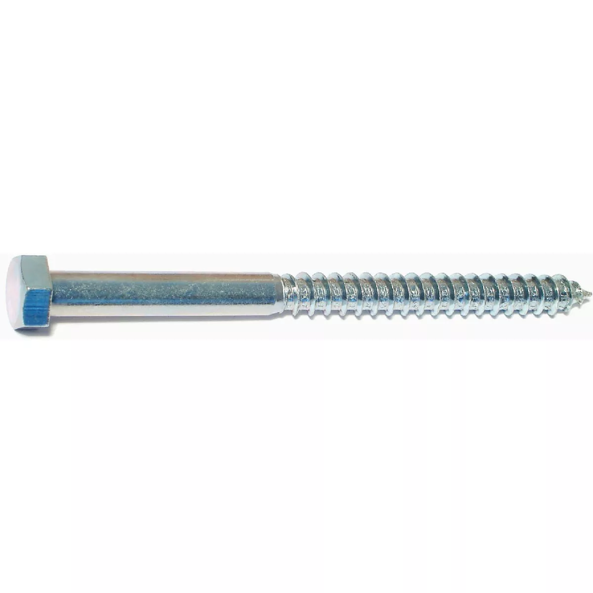 Midwest Fastener 3/8 In. x 5 In. Zinc Plated Grade 2 / A307 Steel Hex Head Lag Screws - photo 2