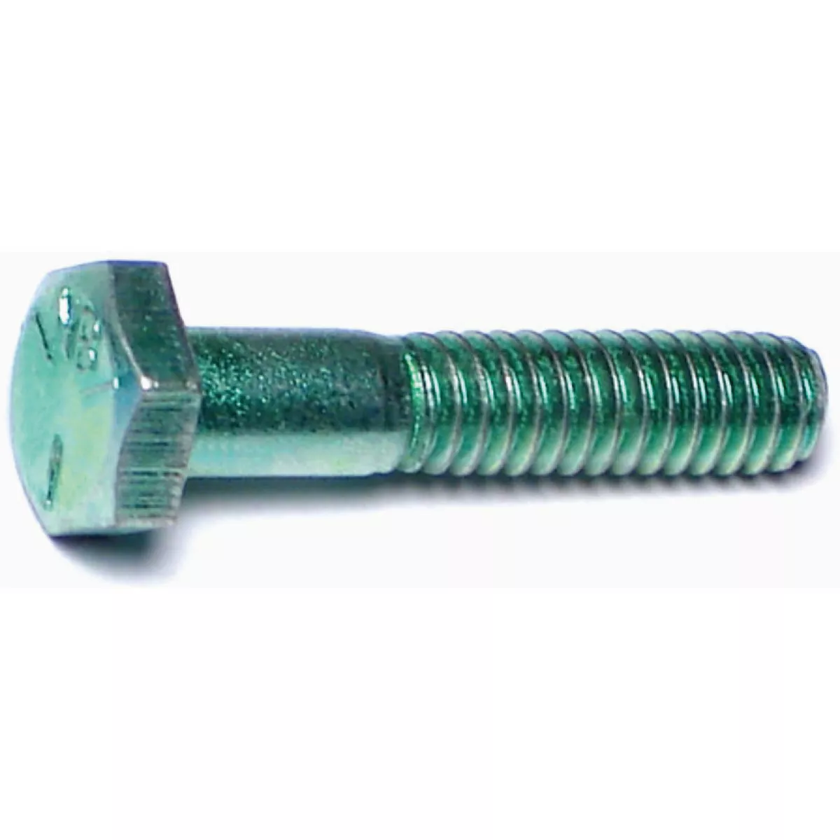 Midwest Fastener 1/4 In.-20 x 1-1/4 In. Green Rinsed Zinc Plated Grade 5 Steel Coarse Thread Hex Cap Screws
