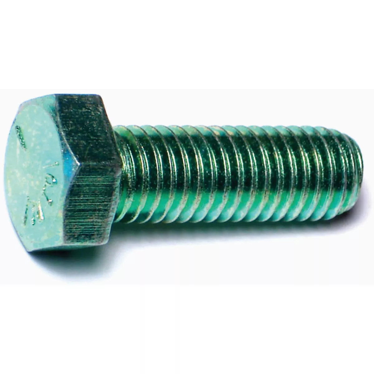 Midwest Fastener 1/2 In.-13 x 1 In. Green Rinsed Zinc Plated Grade 5 Steel Coarse Thread Hex Cap Screws-
