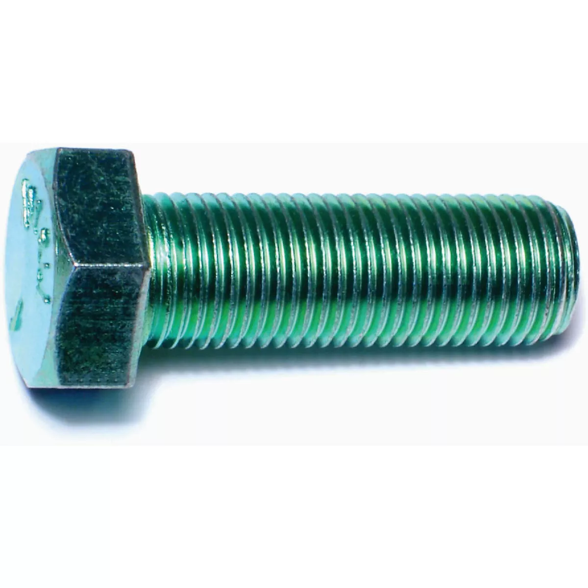 Midwest Fastener 1/2 In.-20 x 1-1/2 In. Green Rinsed Zinc Plated Grade 5 Steel Fine Thread Hex Cap Screws