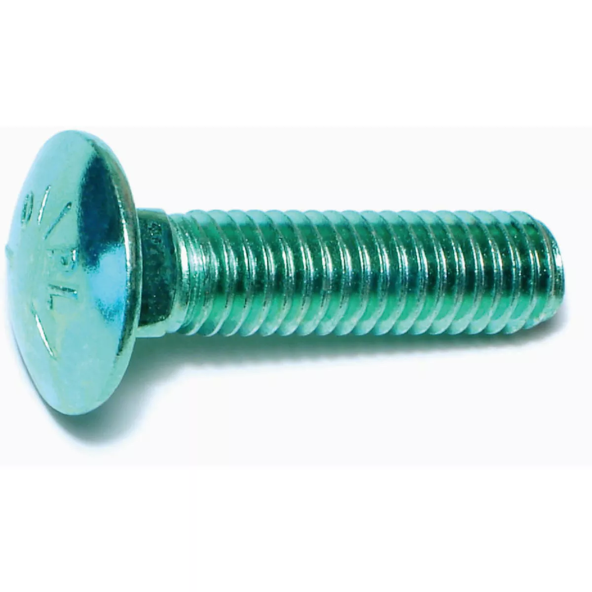 Midwest Fastener 3/8 In.-16 x 1-1/2 In. Green Rinsed Zinc Plated Grade 5 Steel Coarse Thread Carriage Bolt