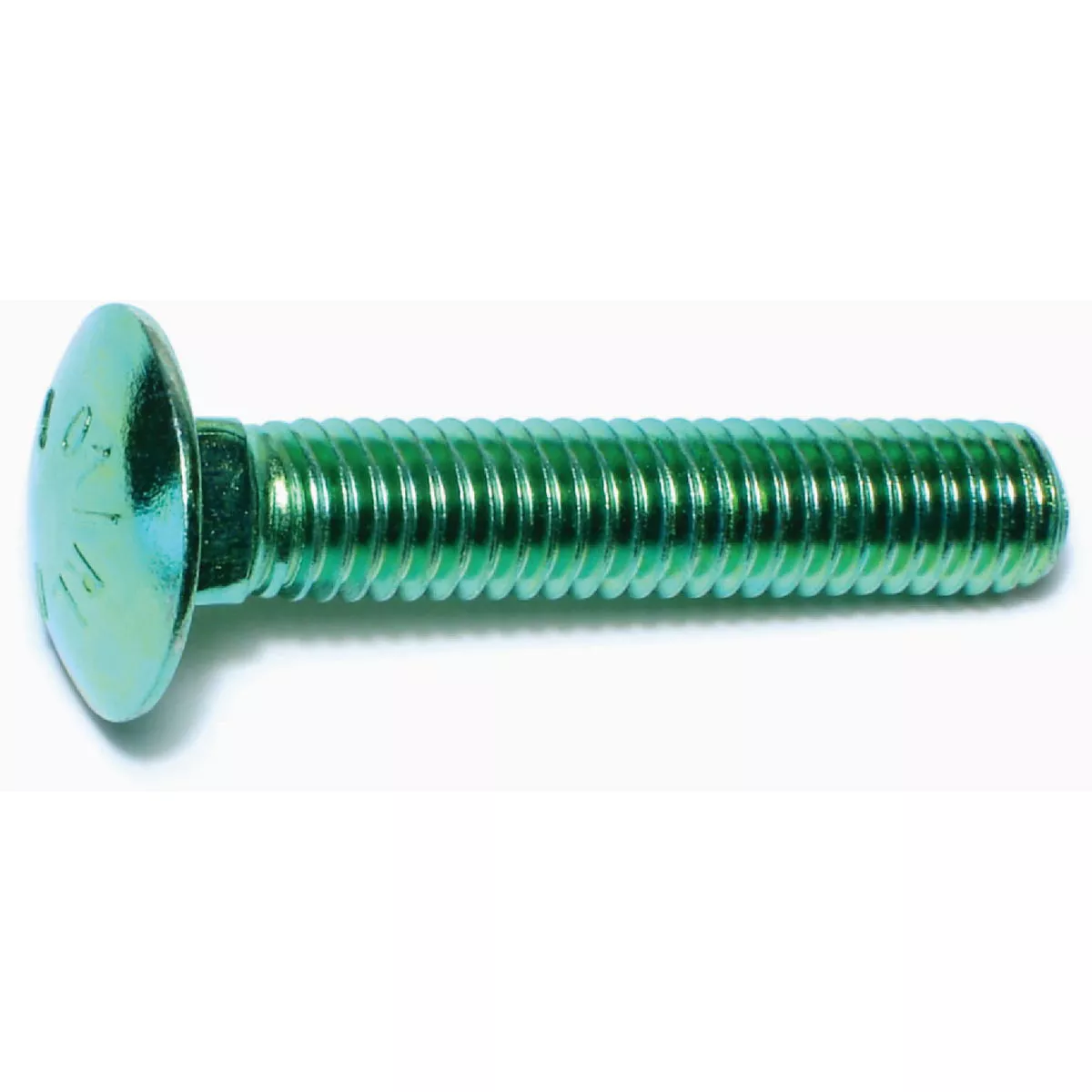 Midwest Fastener 3/8 In.-16 x 2 In. Green Rinsed Zinc Plated Grade 5 Steel Coarse Thread Carriage Bolt (70 Ct.)-