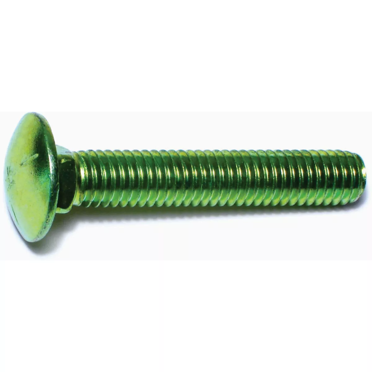 Midwest Fastener 3/8 In.-16 x 2-1/4 In. Green Rinsed Zinc Plated Grade 5 Steel Coarse Thread Carriage Bolt