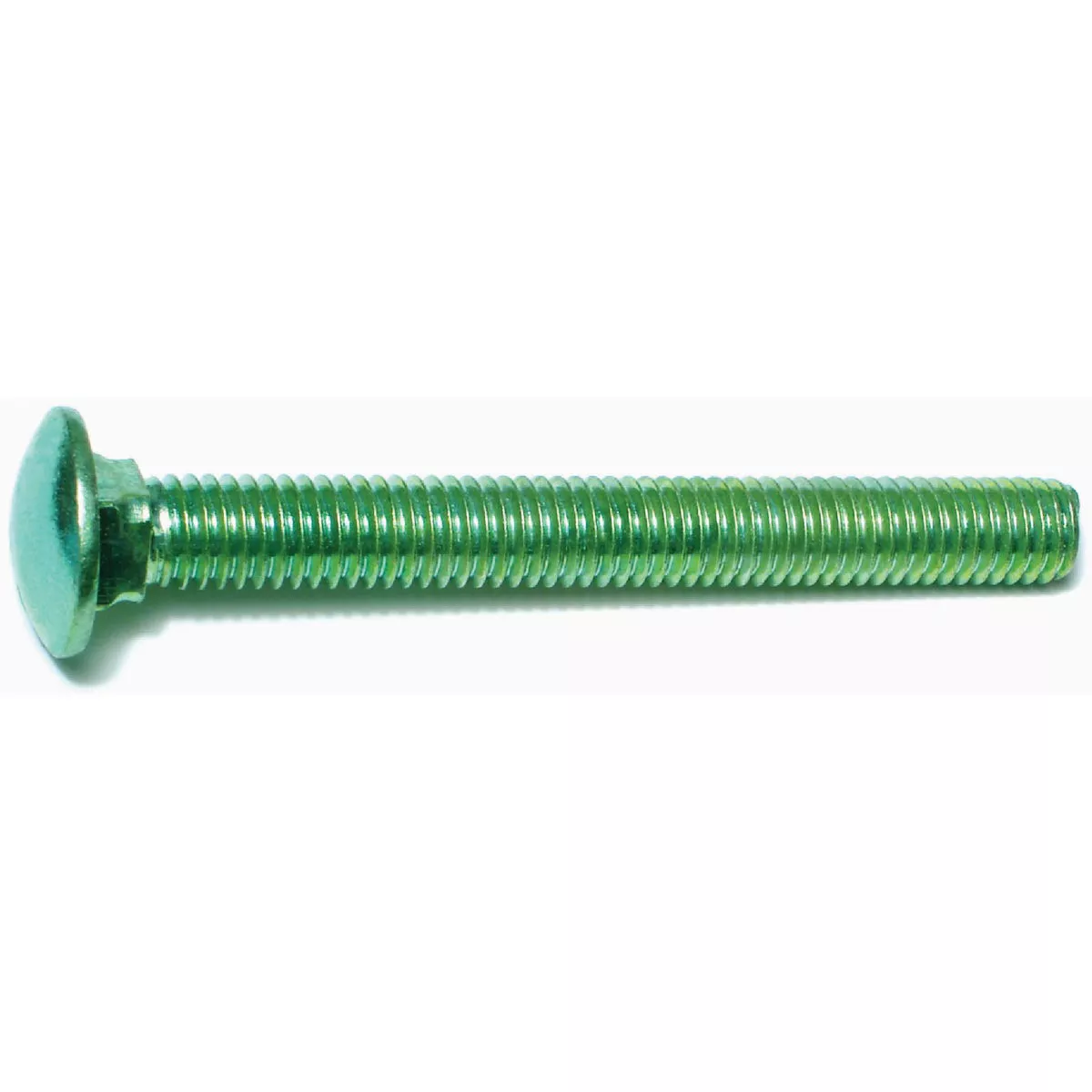 Midwest Fastener 7/16 In.-14 x 4 In. Green Rinsed Zinc Plated Grade 5 Steel Coarse Thread Carriage Bolt