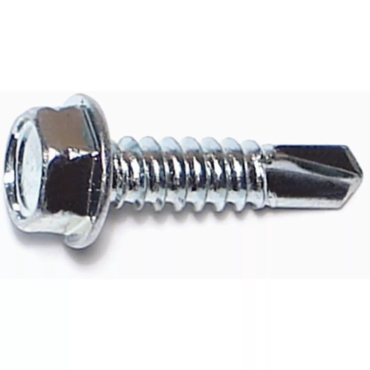 Midwest Fastener #14-14 x 1 In. Zinc Plated Steel Hex Washer Head Self-Drilling Screws