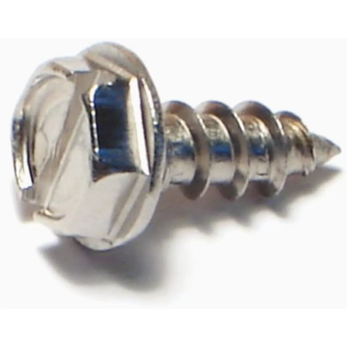 Midwest Fastener #10 x 1/2 In. 18-8 Stainless Steel Slotted Hex Washer Head Sheet Metal Screws (100 Ct.)-