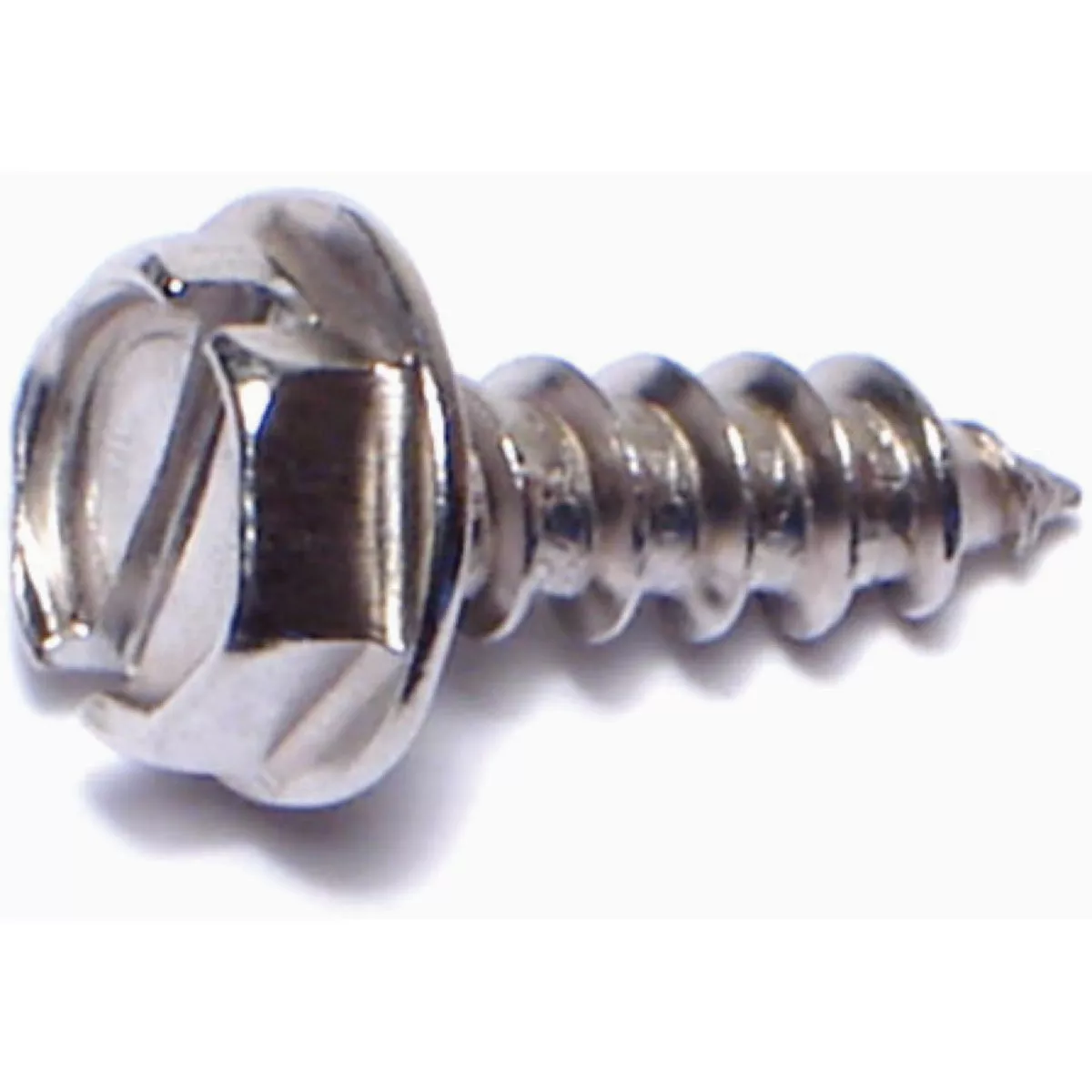 Midwest Fastener #10 x 5/8 In. 18-8 Stainless Steel Slotted Hex Washer Head Sheet Metal Screws (100 Ct.)