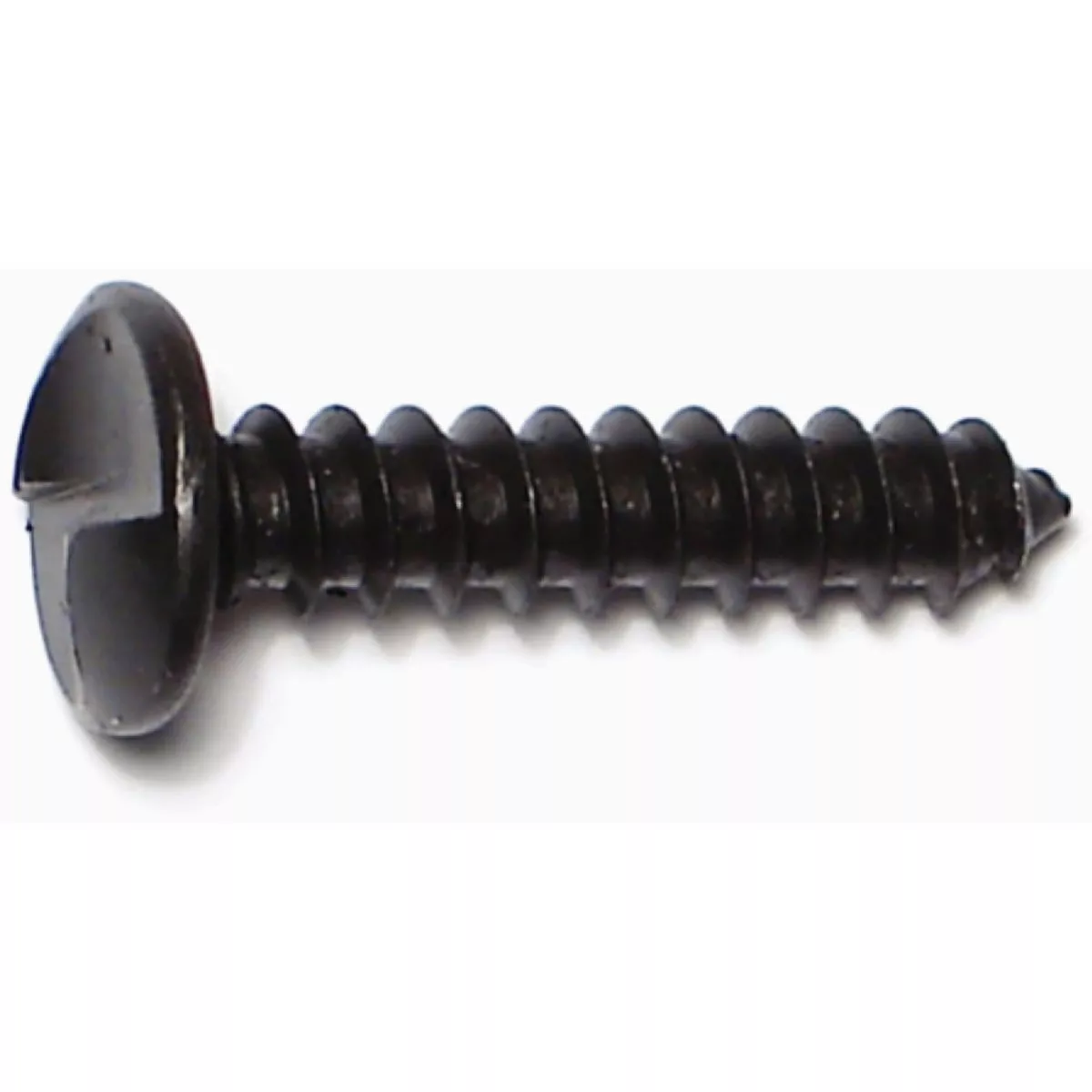 Midwest Fastener 5/16 In. x 1-1/2 In. Black Oxide Steel Slotted Round Head One-Way Lag Screws (50 Ct.)