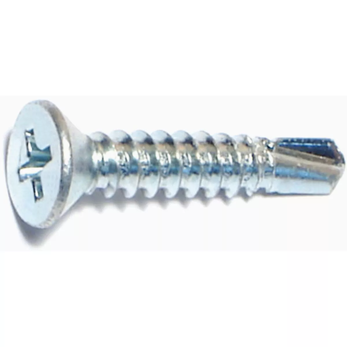 Midwest Fastener #10-16 x 1 In. Zinc Plated Steel Phillips Flat Head Self-Drilling Screws (100 Ct.)-