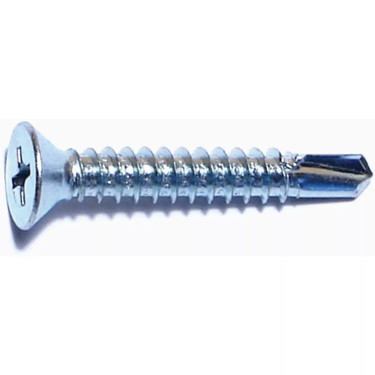 Midwest Fastener #10-16 x 1-1/4 In. Zinc Plated Steel Phillips Flat Head Self-Drilling Screws (100 Ct.)- - photo 2