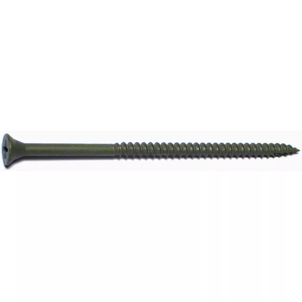 Midwest Fastener #10 x 4 In. Green Ruspert Coated Steel Phillips Bugle Head Deck Deck Screws