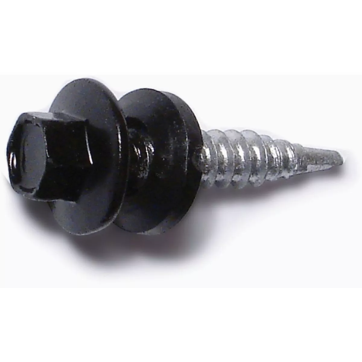 Midwest Fastener #10-14 x 1 In. Black Painted Steel Hex Washer Head Pole Barn Self-Drilling Screws (545 Ct.)