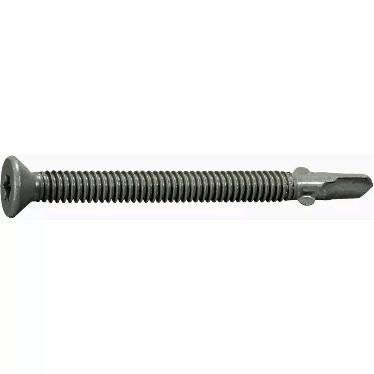 Midwest Fastener #14-14 x 3 In. Gray Ruspert Coated Steel Star Drive Flat Head Self-Drilling Screws with Wings