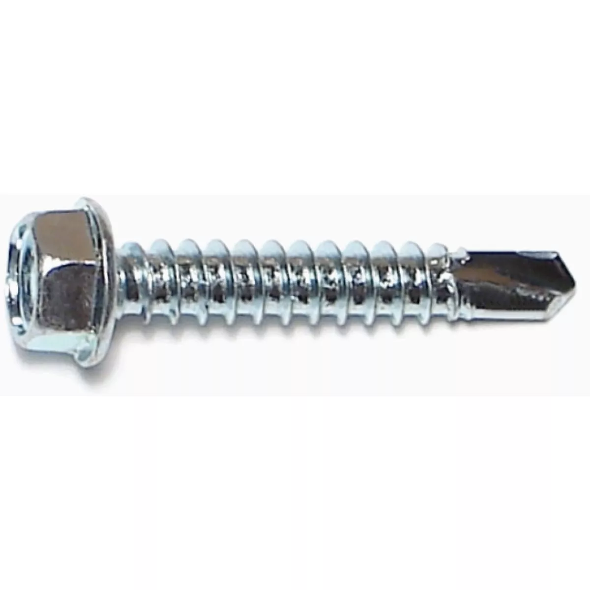 Midwest Fastener #12-14 x 1-1/4 In. Zinc Plated Steel Hex Washer Head Self-Drilling Screws (89 Ct.)-