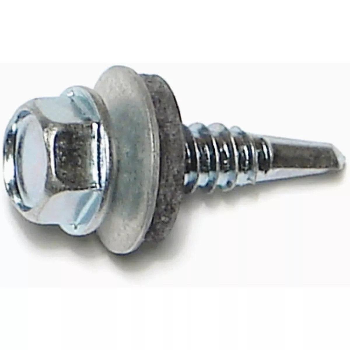 Midwest Fastener #14-14 x 1 In. Zinc Plated Steel Hex Bonded Washer Head Self-Drilling Screws (55 Ct.)