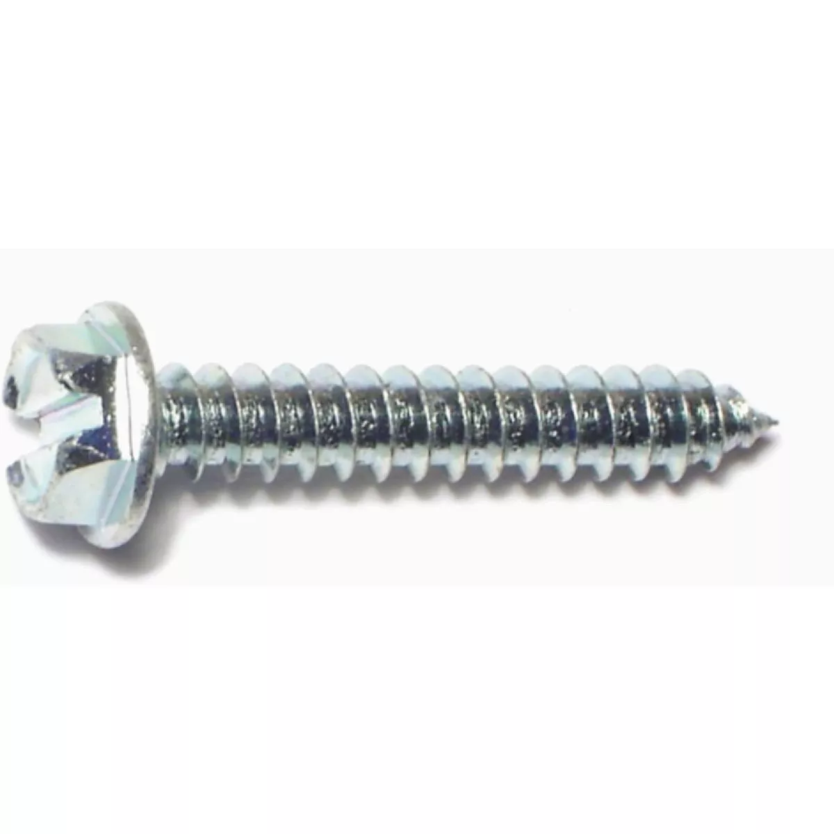 Midwest Fastener #8 x 1 In. Zinc Plated Steel Slotted Hex Washer Head Sheet Metal Screws