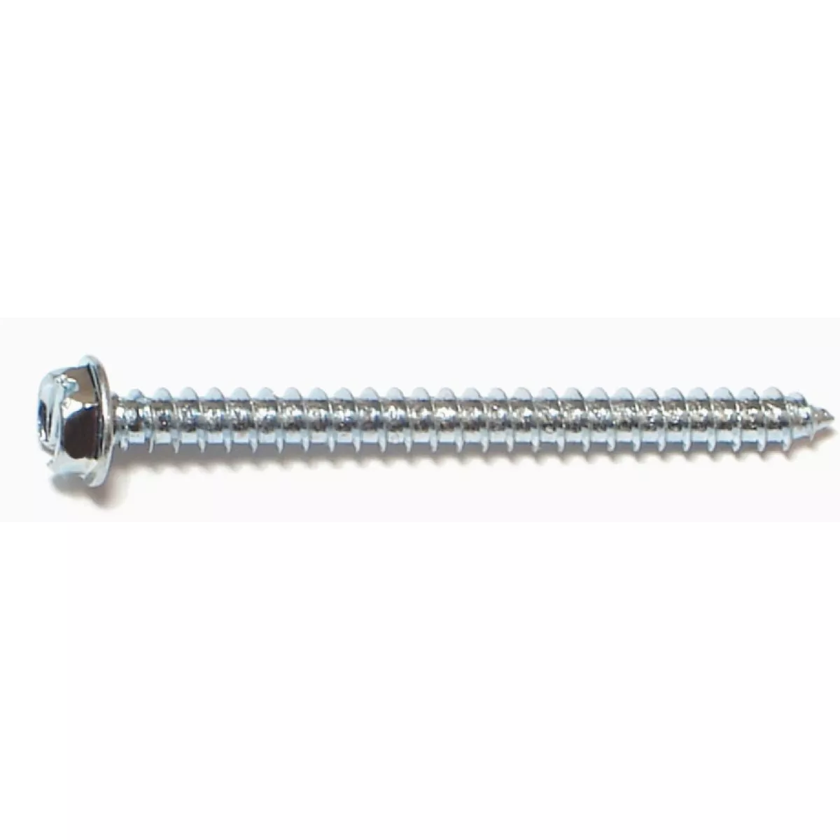 Midwest Fastener #8 x 2 In. Zinc Plated Steel Slotted Hex Washer Head Sheet Metal Screws (1 Ct.) - photo 2