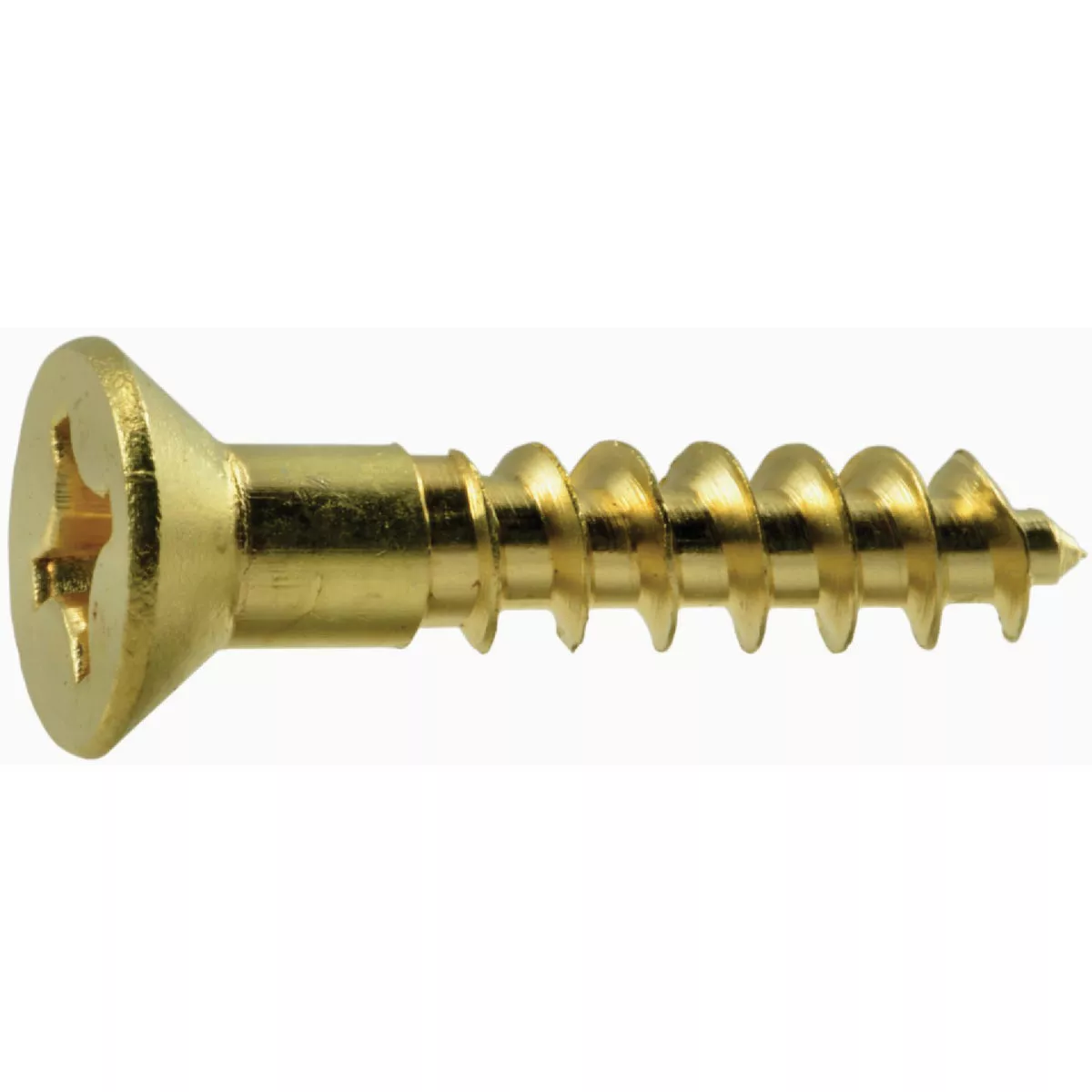 Midwest Fastener #10 x 1 In. Brass Phillips Flat Head Wood Screws