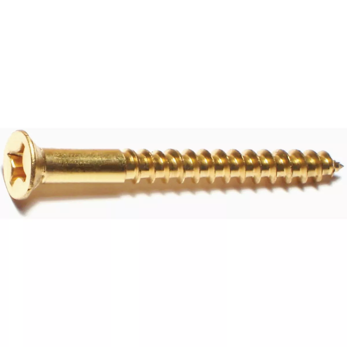 Midwest Fastener #10 x 2 In. Brass Phillips Flat Head Wood Screws (1 Ct.)