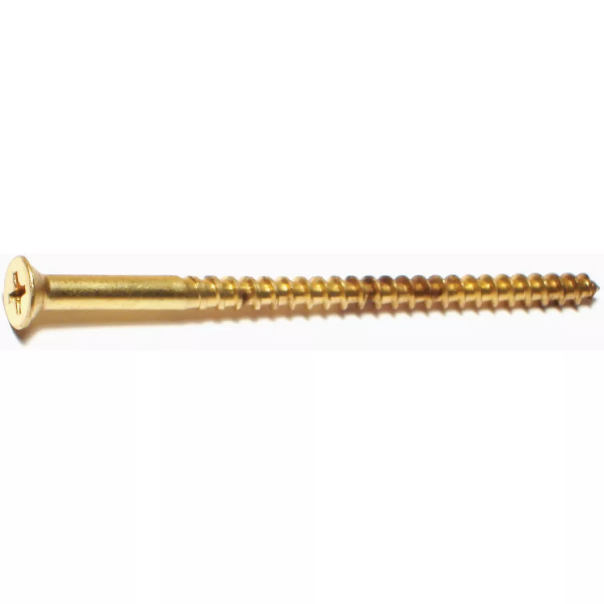 Midwest Fastener #8 x 3 In. Brass Phillips Flat Head Wood Screws - photo 2