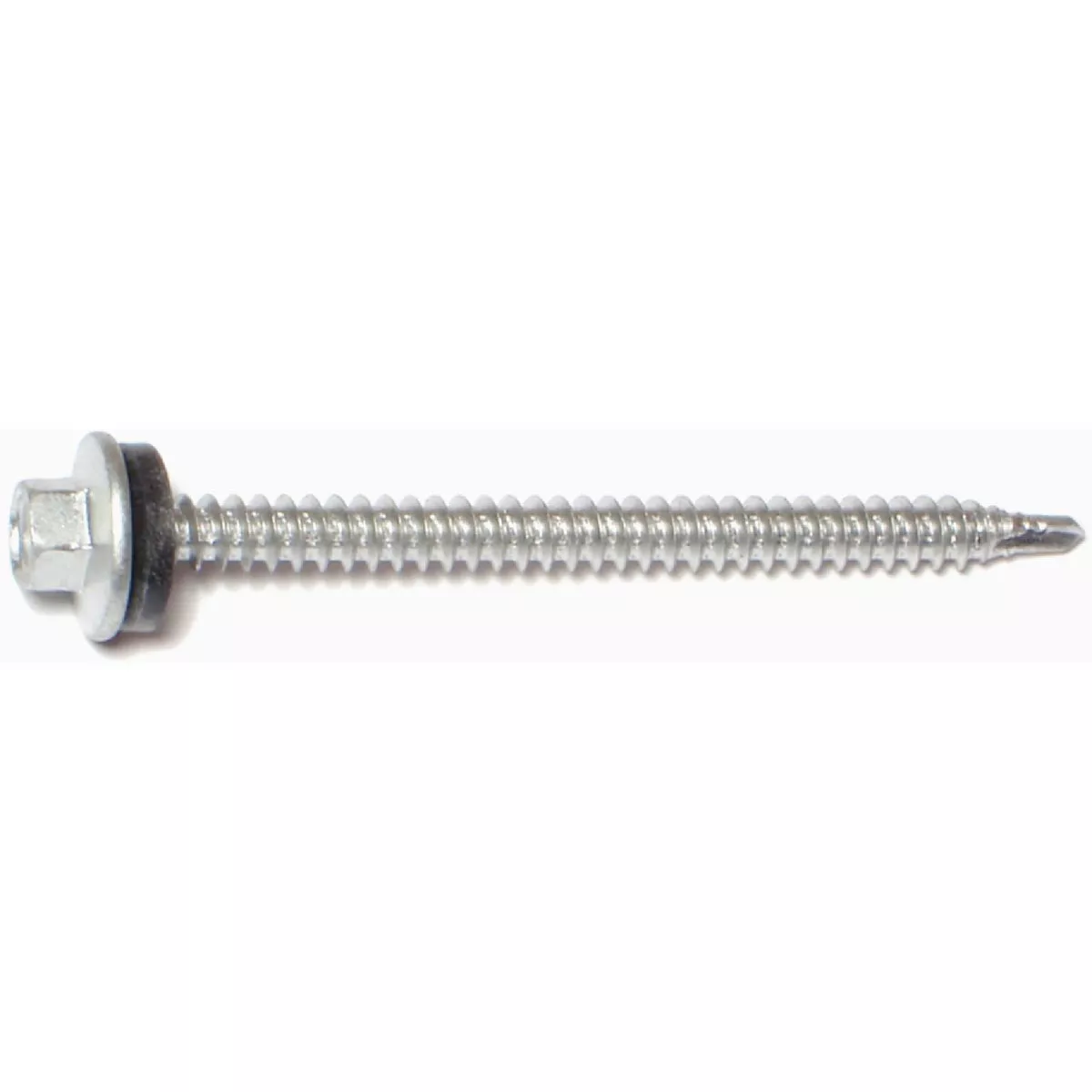 Midwest Fastener #10-14 x 2-1/2 In. Silver Ruspert Coated Steel Hex Washer Head Pole Barn Self-Drilling Screws (1 Ct.)- - photo 2