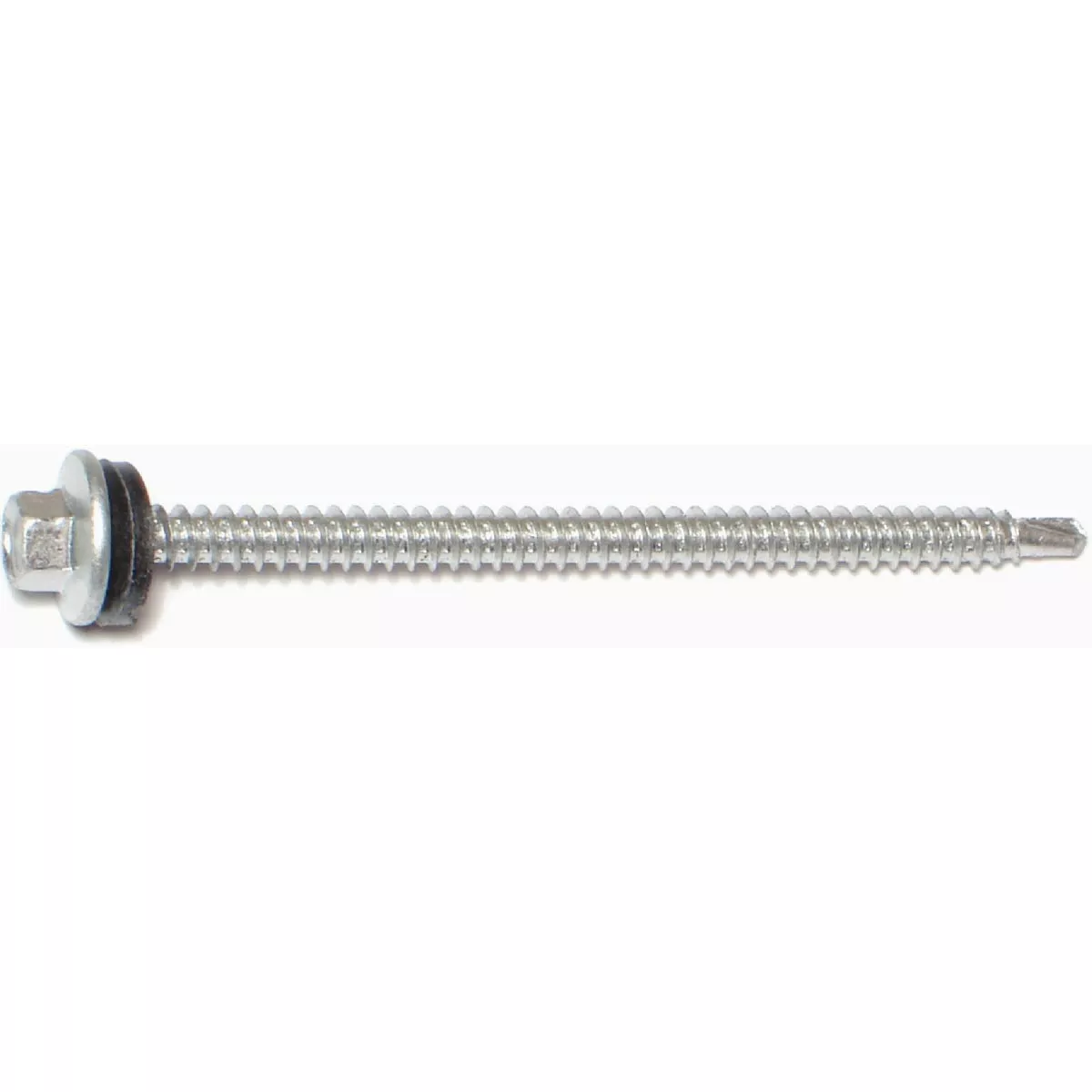 Midwest Fastener #10-14 x 3 In. Silver Ruspert Coated Steel Hex Washer Head Pole Barn Self-Drilling Screws (1 Ct.)
