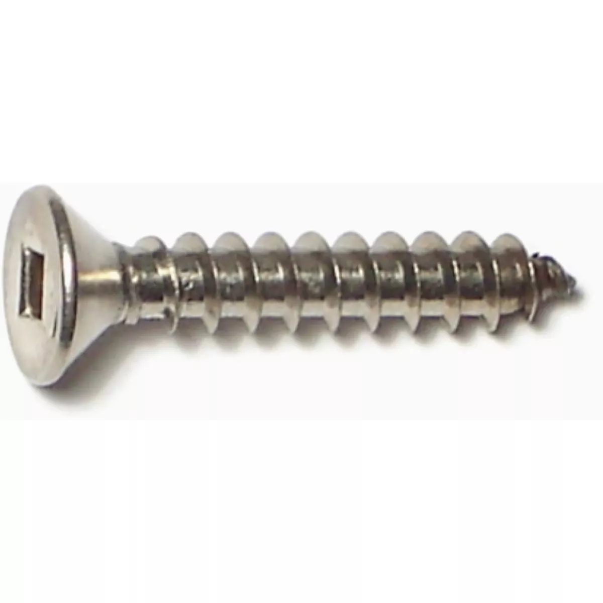 Midwest Fastener #12 x 1-1/4 In. 18-8 Stainless Steel Square Drive Flat Head Sheet Metal Screws
