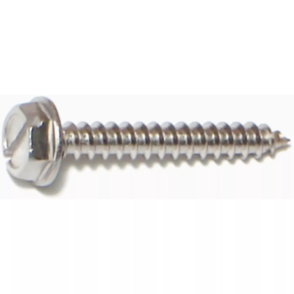 Midwest Fastener #6 x 1 In. 18-8 Stainless Steel Slotted Hex Washer Head Sheet Metal Screws (1 Ct.)