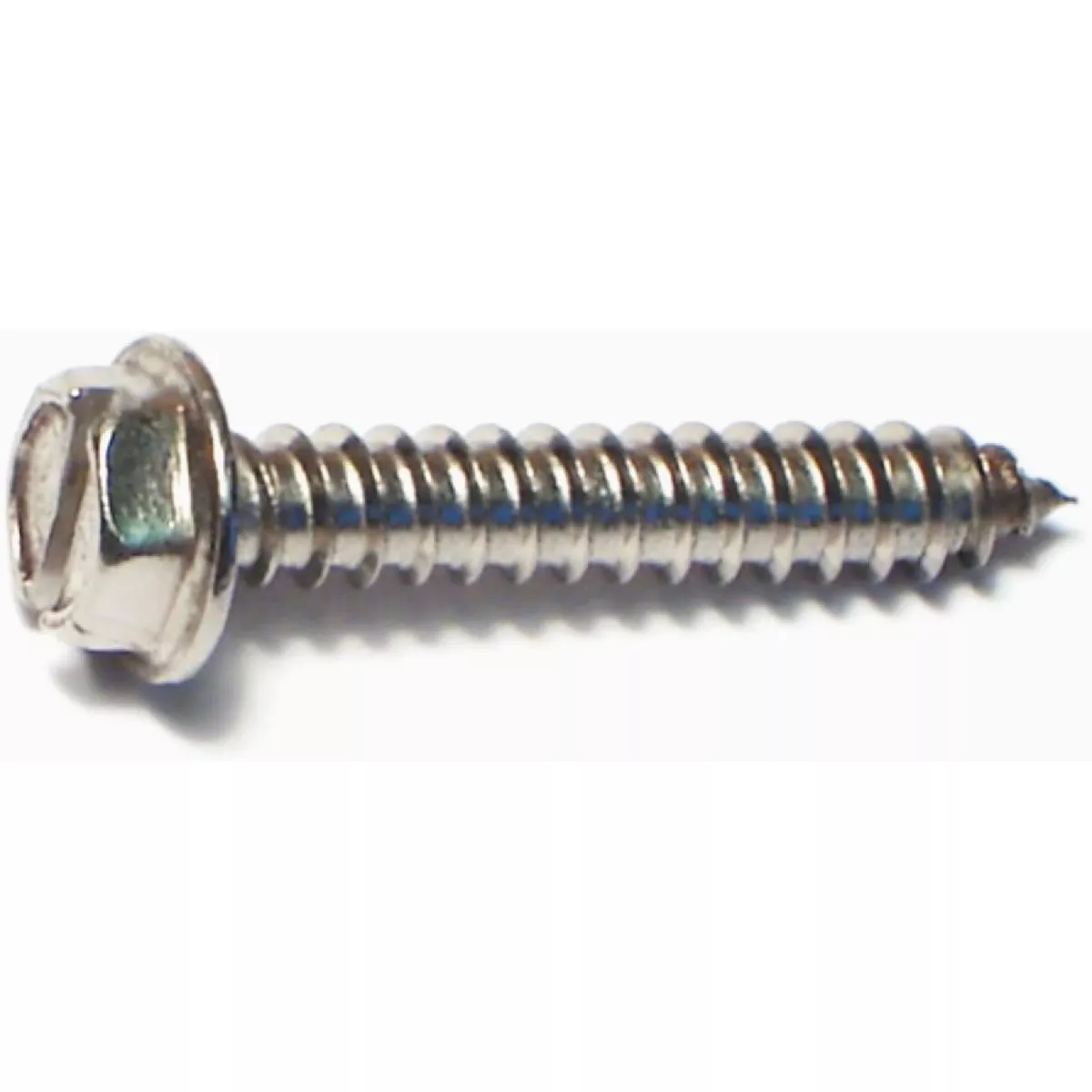 Midwest Fastener #8 x 1 In. 18-8 Stainless Steel Slotted Hex Washer Head Sheet Metal Screws (1 Ct.)-