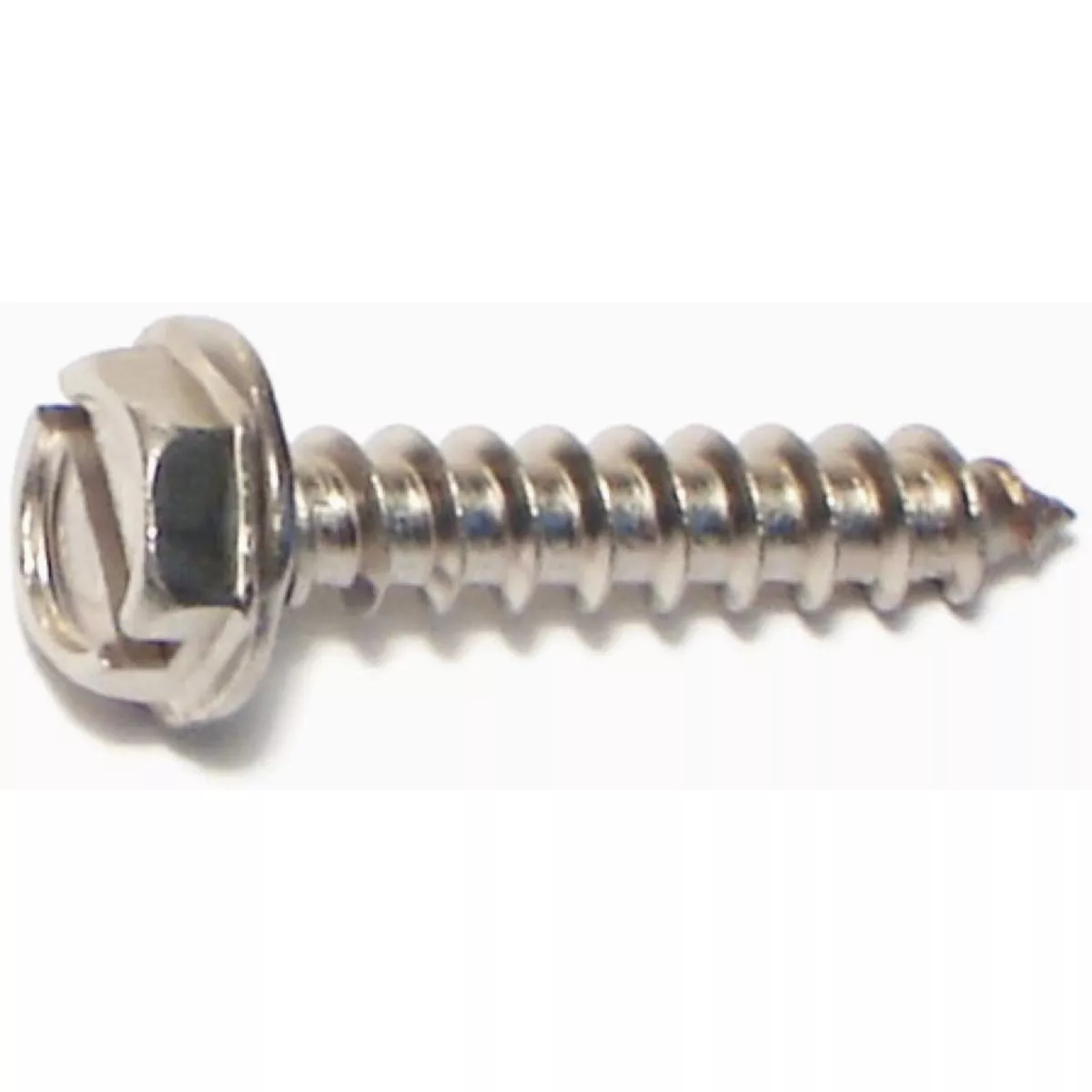 Midwest Fastener #10 x 1 In. 18-8 Stainless Steel Slotted Hex Washer Head Sheet Metal Screws (1 Ct.)