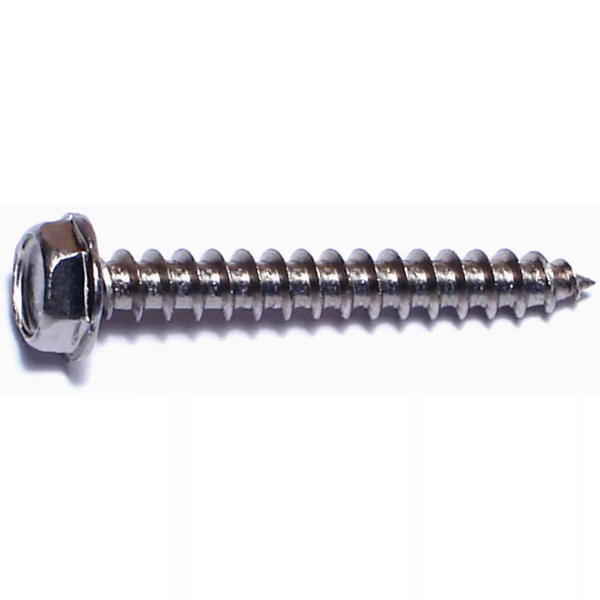 Midwest Fastener #10 x 1-1/2 In. 18-8 Stainless Steel Slotted Hex Washer Head Sheet Metal Screws (1 Ct.)-