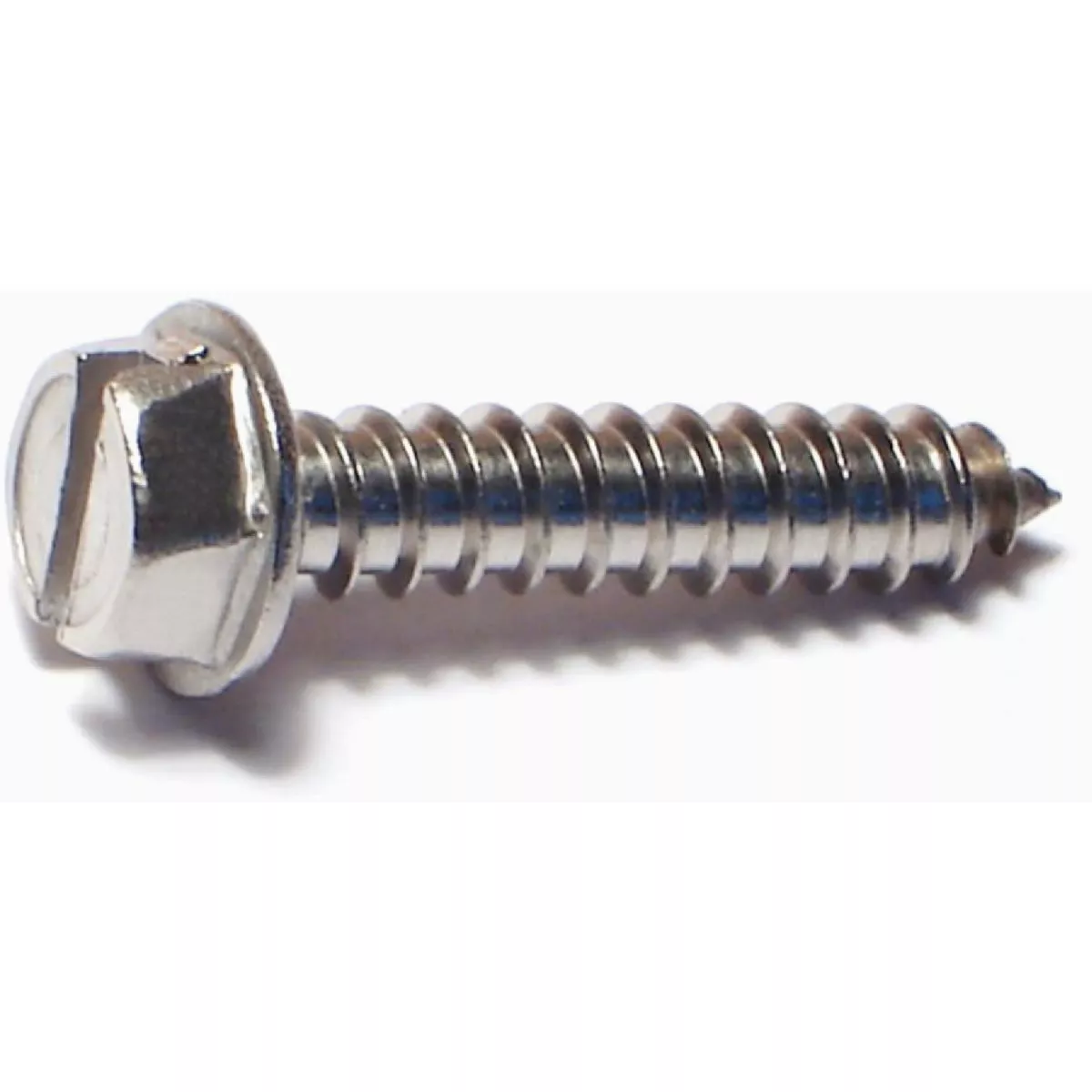 Midwest Fastener #12 x 1 In. 18-8 Stainless Steel Slotted Hex Washer Head Sheet Metal Screws (1 Ct.)-