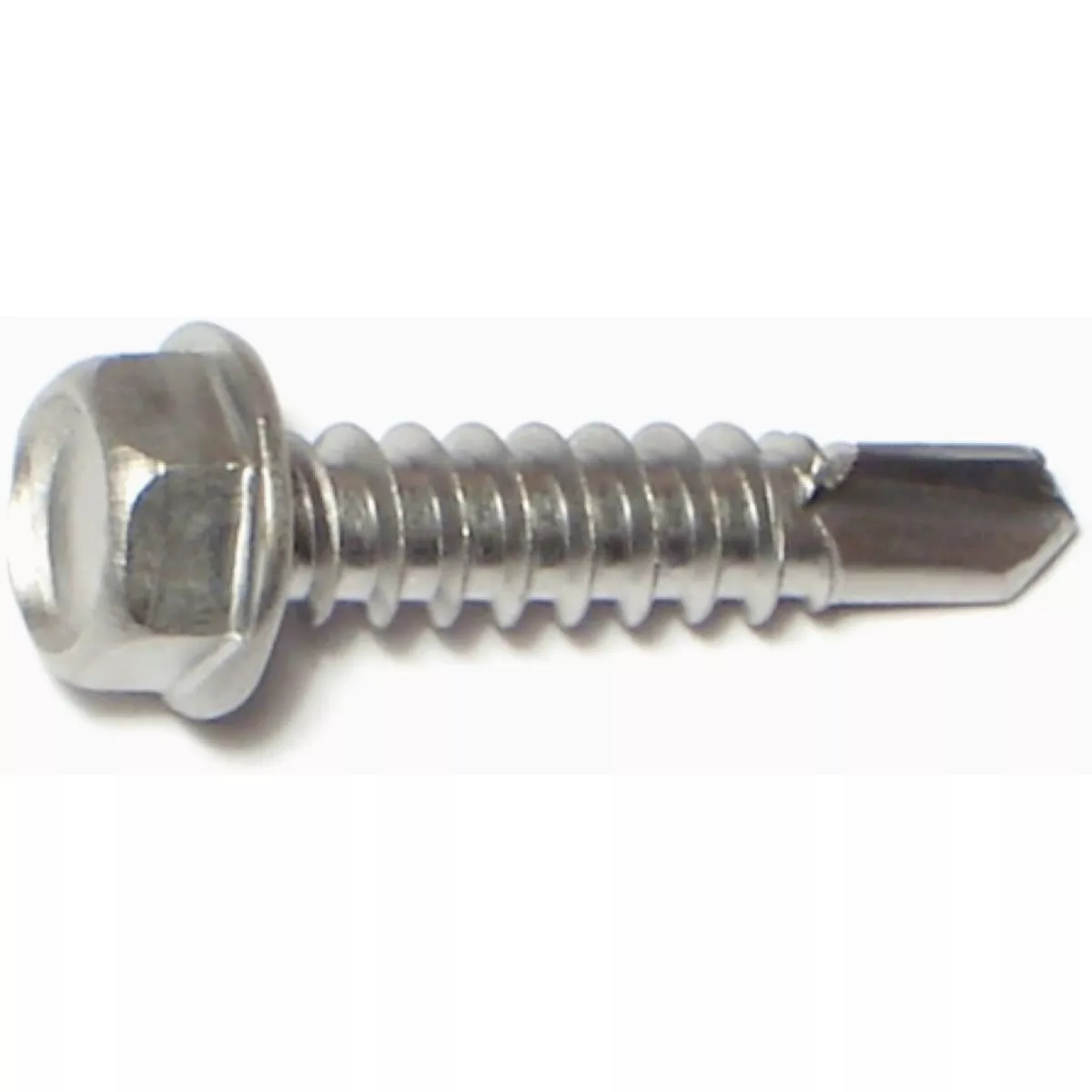 Midwest Fastener #12-14 x 1 In. 410 Stainless Steel Hex Washer Head Self-Drilling Screws (1 Ct.)-