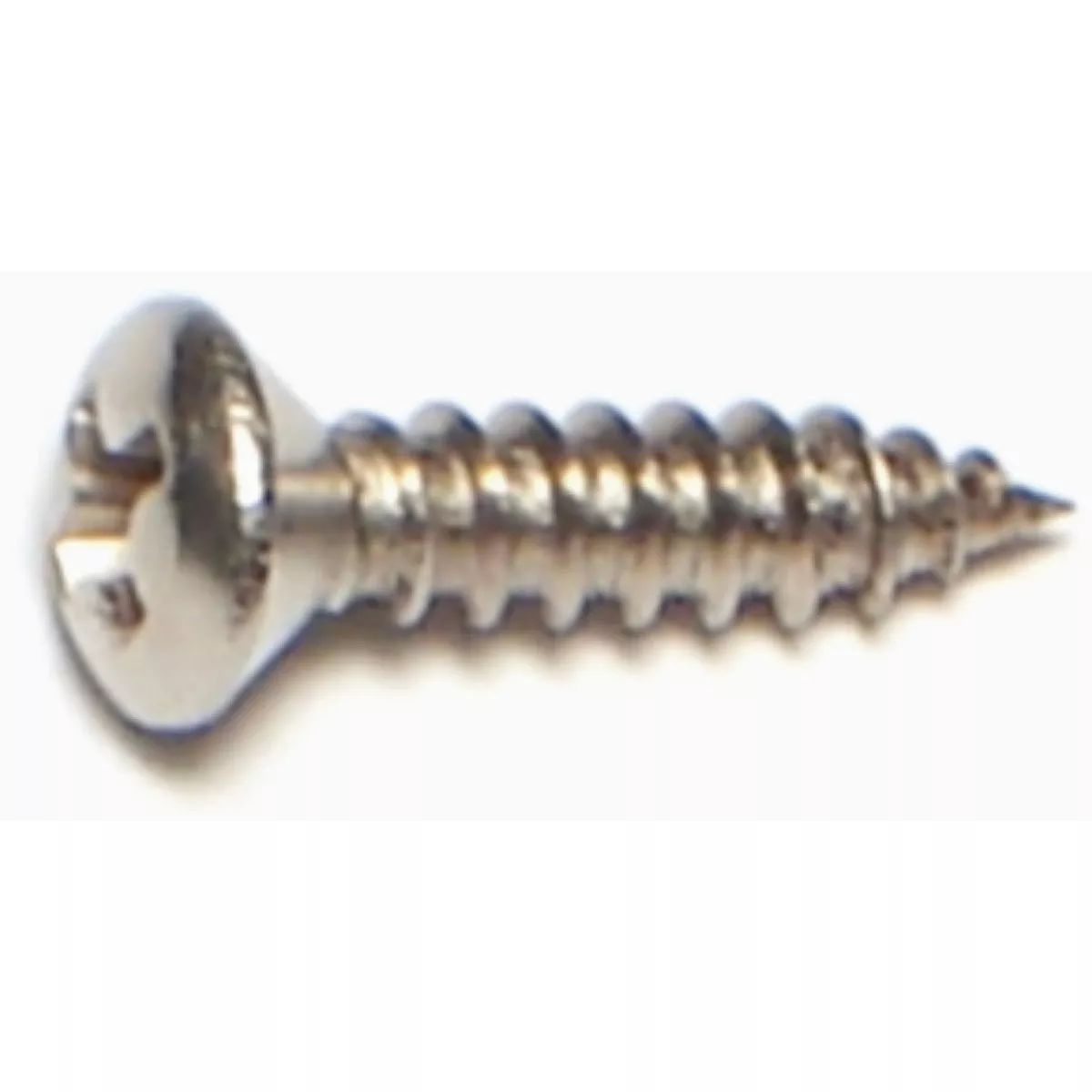 Midwest Fastener #4 x 1/2 In. 18-8 Stainless Steel Phillips Oval Head Sheet Metal Screws (1 Ct.)- - photo 2