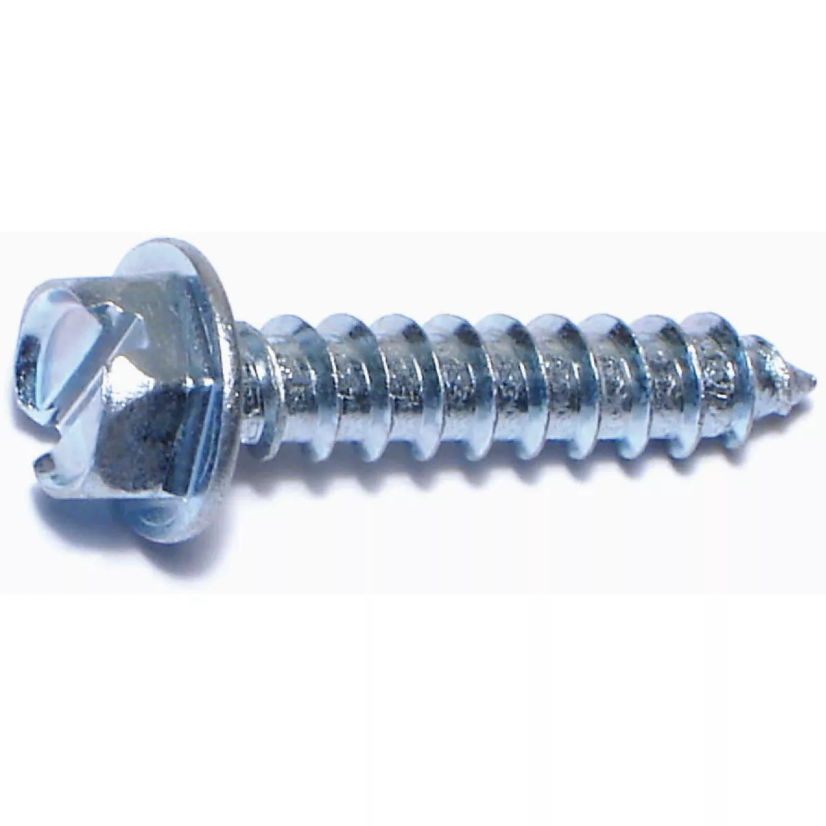 Midwest Fastener #14 x 1-1/4 In. Zinc Plated Steel Slotted Hex Washer Head Sheet Metal Screws