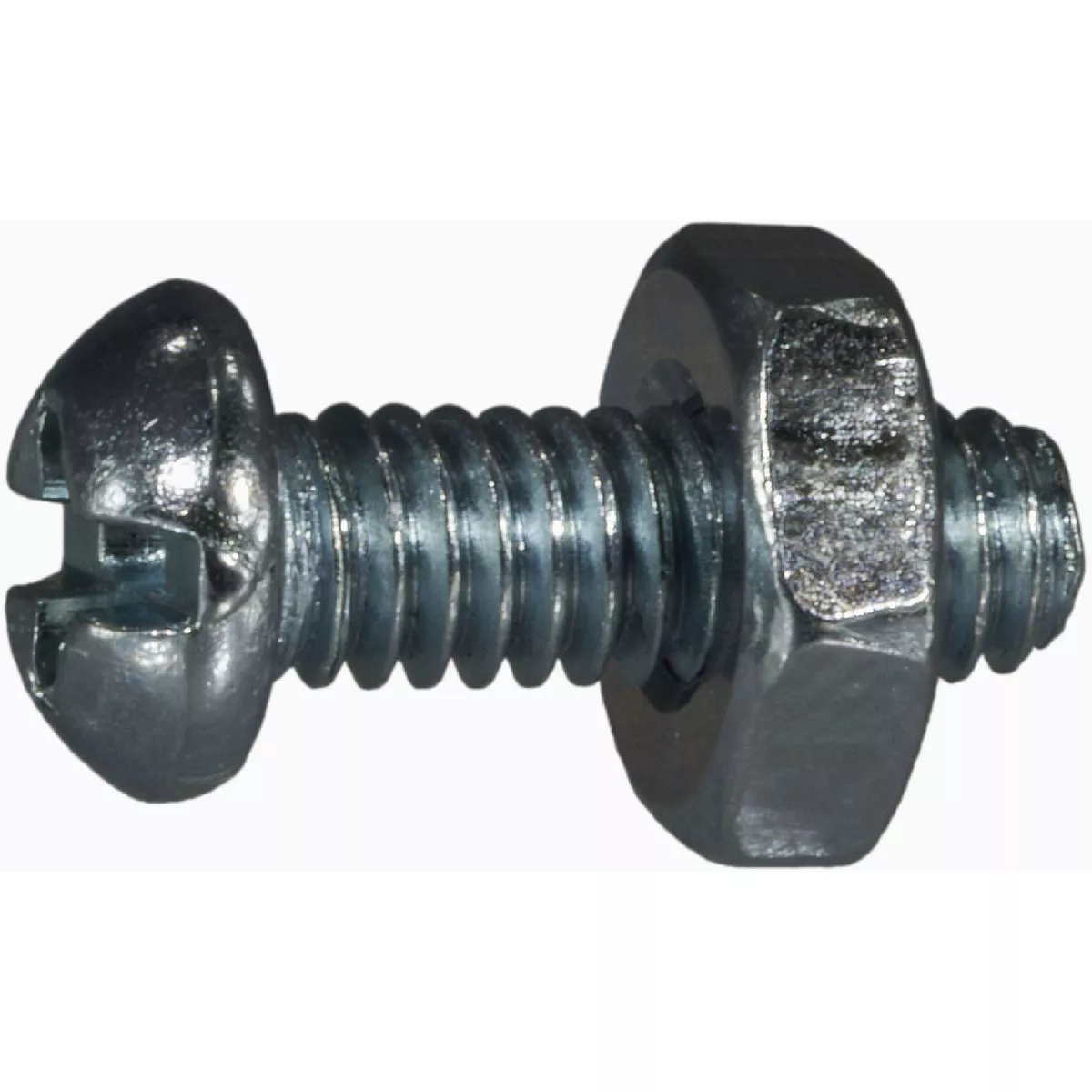 Midwest Fastener #10-24 x 1/2 In. Zinc Plated Steel Coarse Thread Combo Round Head Machine Screws